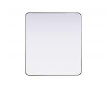 Elegant MR8A3640SIL - Contour Metal Rectangle Mirror 36x40 in Silver