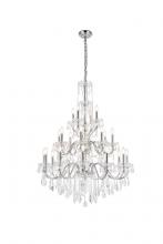 Elegant V2015G36C/RC - St. Francis 24 Light Chrome Chandelier Clear Royal Cut Crystal