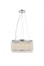 Elegant V2092D20C/RC - Influx 12 Light Chrome Pendant Clear Royal Cut Crystal