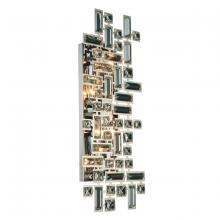 Elegant V2100W22C/RC - Picasso 4 Light Chrome Wall Sconce Clear Royal Cut Crystal