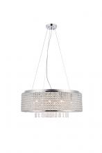 Elegant V2914D24C/RC - Amelie 10 Light Chrome Pendant Clear Royal Cut Crystal