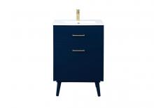 Elegant VF41024MBL - 24 inch bathroom vanity in Blue