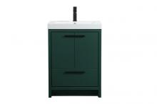 Elegant VF46024MGN - 24 Inch Single Bathroom Vanity in Green