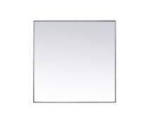 Elegant MR44242S - Metal Frame Square Mirror 42 inch in Silver