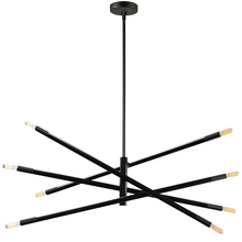 Dainolite WAN-408P-MB - 8 Light Incandescent Pendant, Matte Black