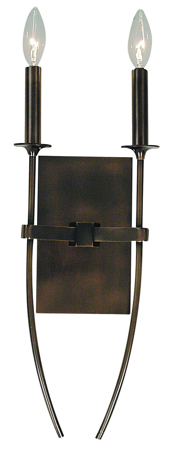 2-Light Polished Silver Maisonette Sconce