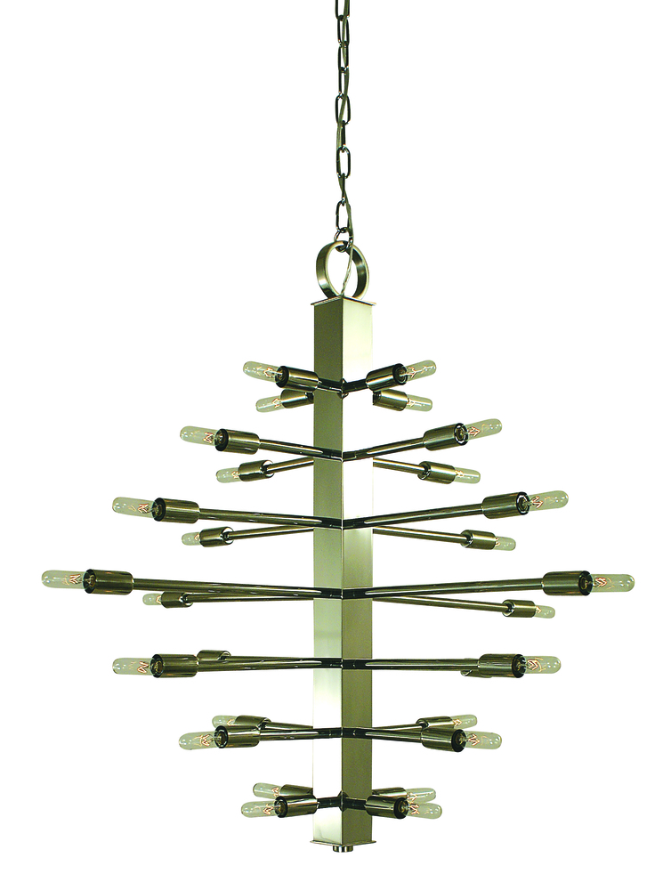 28-Light Antique Brass Simone Chandelier