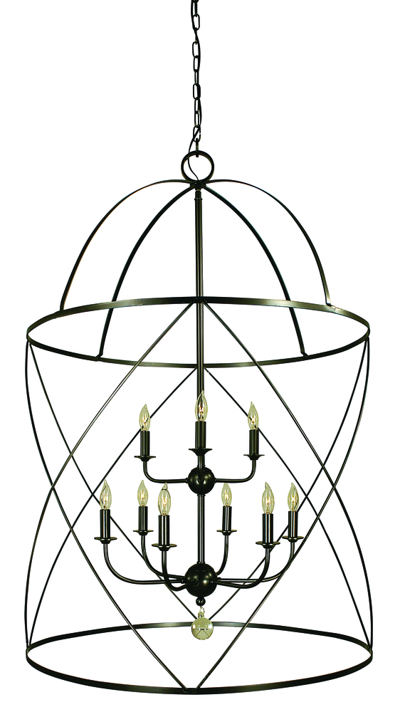 6-Light Mahogany Bronze Nantucket Chandelier