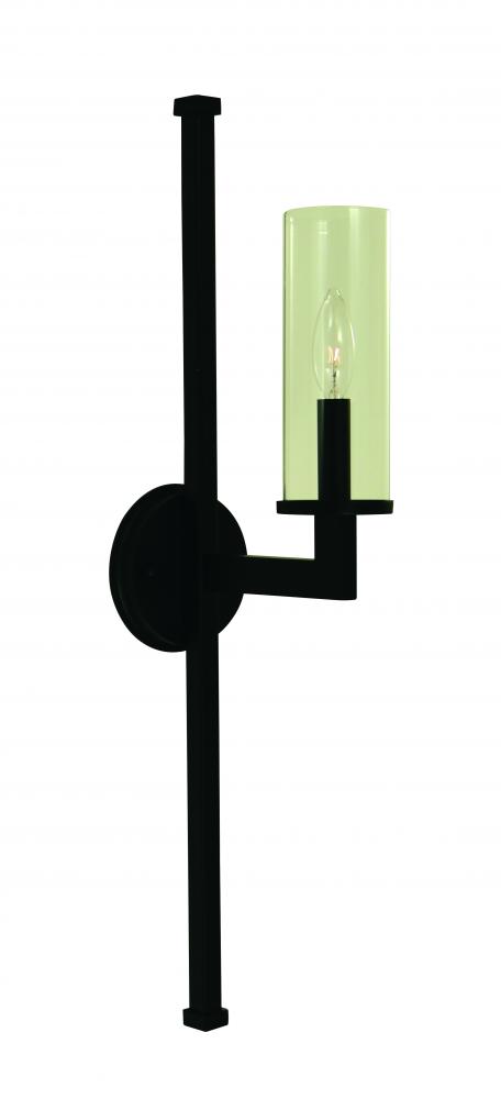 1-Light Matte Black Sconce