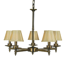 Framburg 2515 AB - 5-Light Antique Brass Sheraton Dining Chandelier