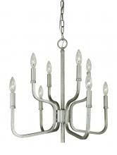 Framburg 5488 SP - 8-Light Satin Pewter Heidelberg Dining Chandelier