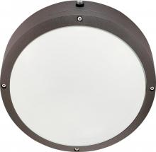 Nuvo 60/2542 - 2-Light Round Wall/Ceiling Light in Architectural Bronze Finish with Photocell and (2) 13W GU24