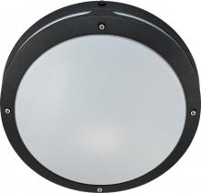 Nuvo 60/2545 - 2-Light Round Wall/Ceiling Light in Matte Black Finish with Photocell and (2) 18W GU24 Bulbs