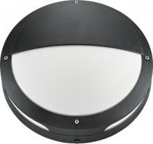 Nuvo 60/2547 - 2-Light Round Hooded Wall/Ceiling Light in Matte Black Finish with Photocell and (2) 18W GU24 Bulbs