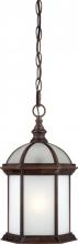 Nuvo 60/4998 - 1-Light 14" Outdoor Hanging Light Fixture in Rustic Bronze Finish with Frosted Glass and (1) 18W