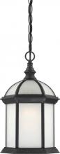 Nuvo 60/4999 - 1-Light 14" Outdoor Hanging Light Fixture in Textured Black Finish with Frosted Glass and (1)