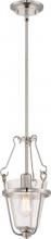 Nuvo 60/5287 - 1-Light Pendant Light Fixture in Polished Nickel with Clear Seeded Glass