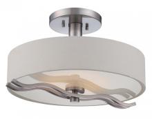 Nuvo 62/118 - Wave - LED Semi Flush