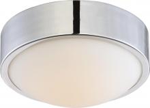 Nuvo 62/771 - Perk - 9'' LED Flush with White Glass - Polished Nickel Finish