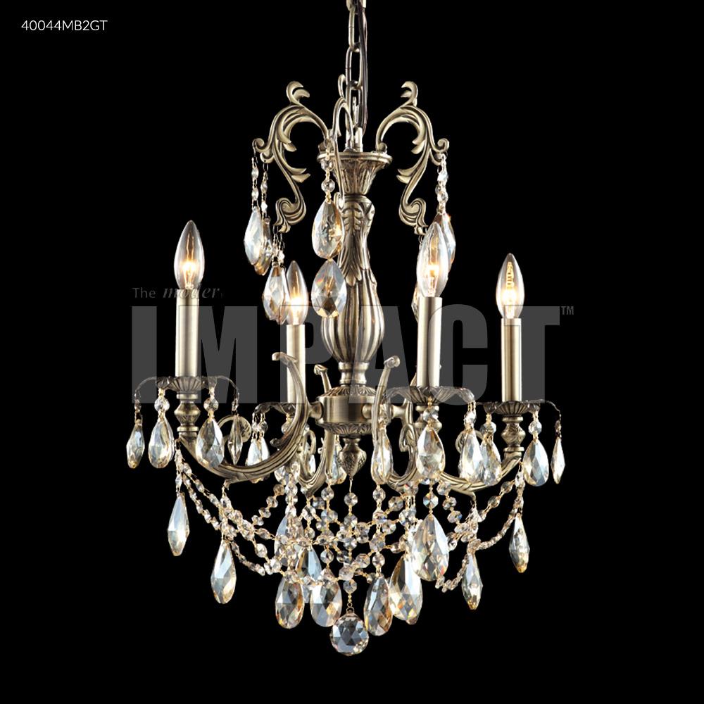 Monaco Cast Brass 4 Arm Chandelier