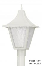 Wave Lighting 609-WH - VANGUARD POST LANTERN WHITE W/CLEAR BEVELED LENS