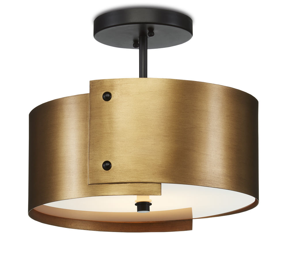 Ritsu Brass Semi-Flush Mount