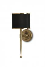 Currey 5021 - Primo Brass Wall Sconce, Black